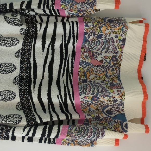 Anthropology Bricolage Open Front Fall Boho Cardigan Multicolor Paisley Sz XS - Picture 11 of 12